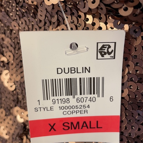 Bar III Women’s Copper Sequin party pencil skirt - Picture 7 of 13